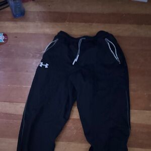 Under Armour Kids Black Joggers with Gray Accents